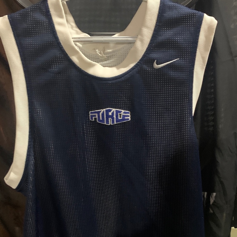 Nike Navy and White Reversible Athletic Tank